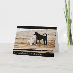Dog Art Card - A Dog Wags his Tail with his Heart