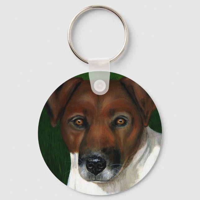 Dog Art - Jack Russell Terrier - Otis Keychain (Front)