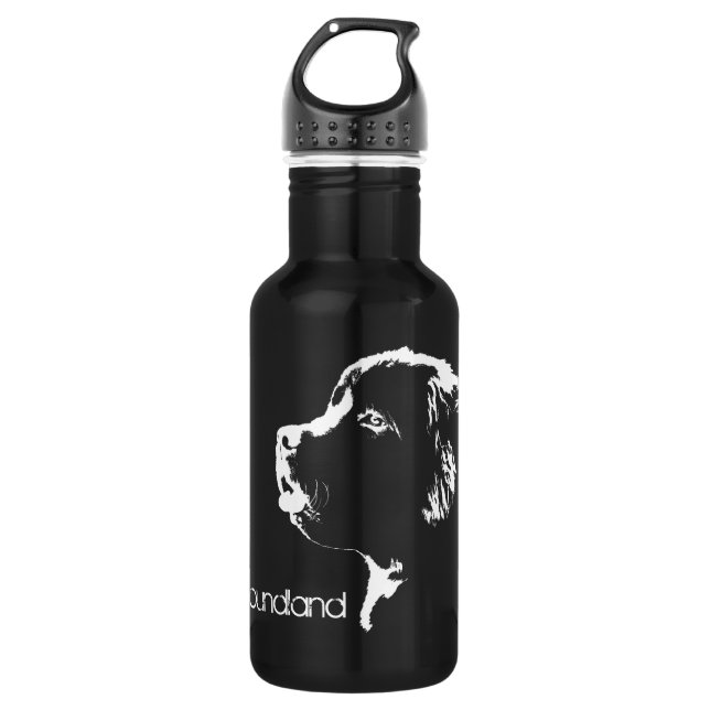Dog Art Newfoundland Pup Sport Bottle (Front)