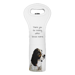 Dog Art Springer Spaniel Personalized Thank You Wine Bag