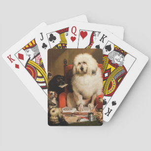 Dog as a Judge Laying Down the Law in Court Poker Cards