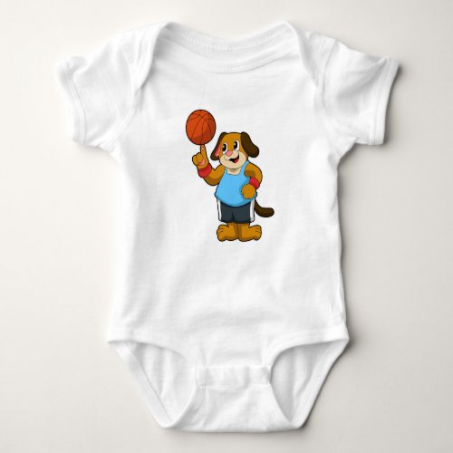 Dog as Basketball player with Basketball Baby Bodysuit