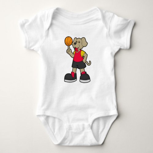 Dog as Basketball player with Basketball Baby Bodysuit