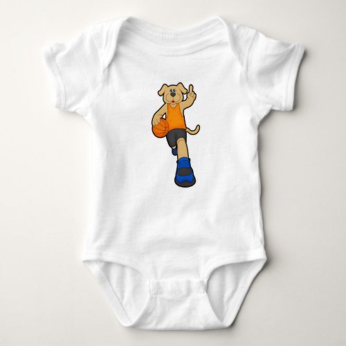 Dog as Basketball player with Basketball Baby Bodysuit