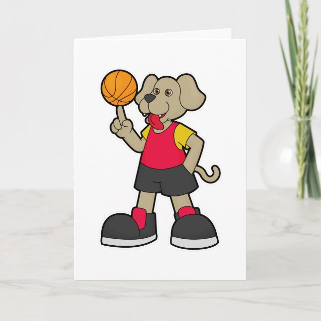 Dog as Basketball player with Basketball Card (Front)