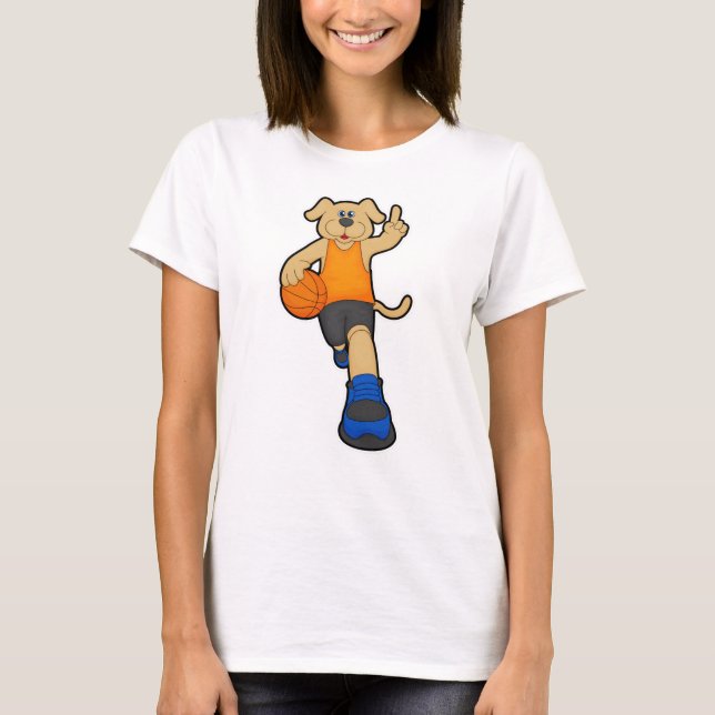 Dog as Basketball player with Basketball T-Shirt (Front)