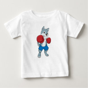 Dog as Boxer with Boxing gloves Baby T-Shirt