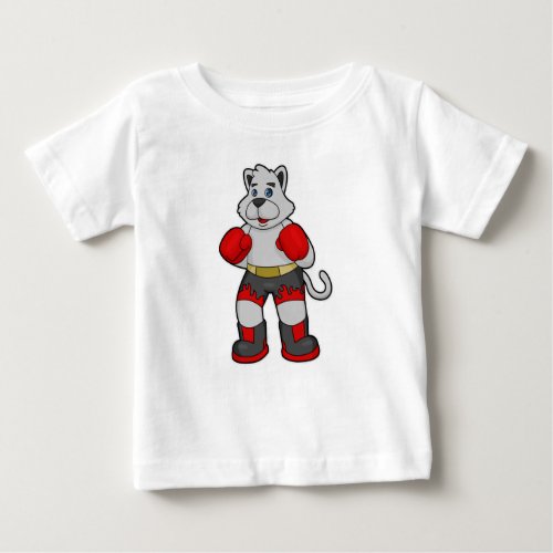 Dog as Boxer with Boxing gloves Baby T_Shirt