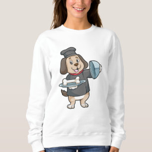 Dog as Chef with Platter & Bones Sweatshirt