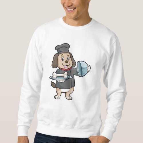 Dog as Chef with Platter  Bones Sweatshirt