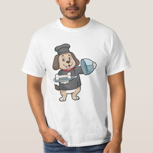 Dog as Chef with Platter  Bones T_Shirt