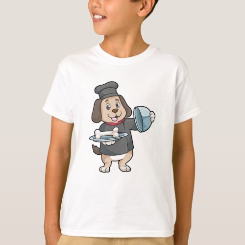 Dog as Chef with Platter  Bones T_Shirt