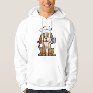 Dog as Cook with Chef's hat & Spatula Hoodie