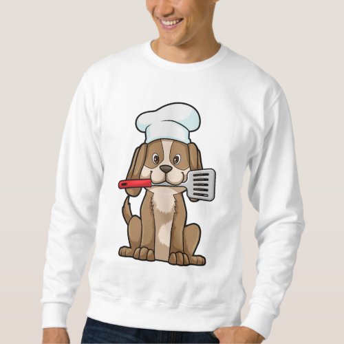 Dog as Cook with Chefs hat  Spatula Sweatshirt