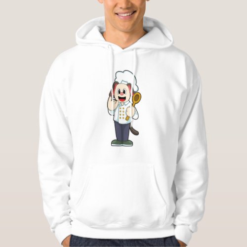 Dog as Cook with Wooden spoon  Cooking apron Hoodie