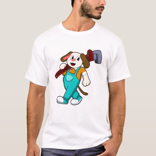 Dog as Craftsman with Allen key T_Shirt