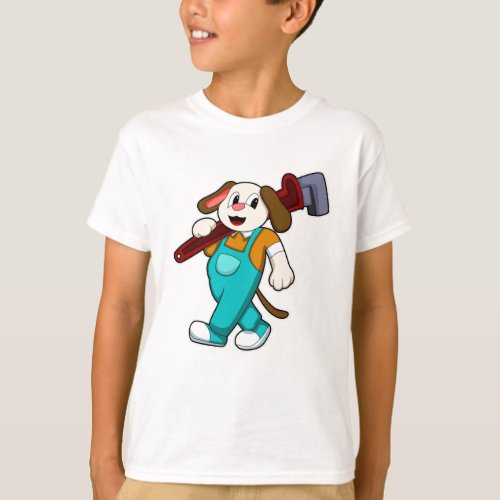 Dog as Craftsman with Allen key T_Shirt