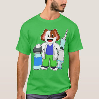 Dog as Doctor with Syringe T-Shirt