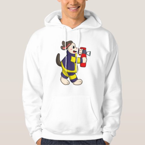Dog as Firefighter with Fire extinguisher Hoodie
