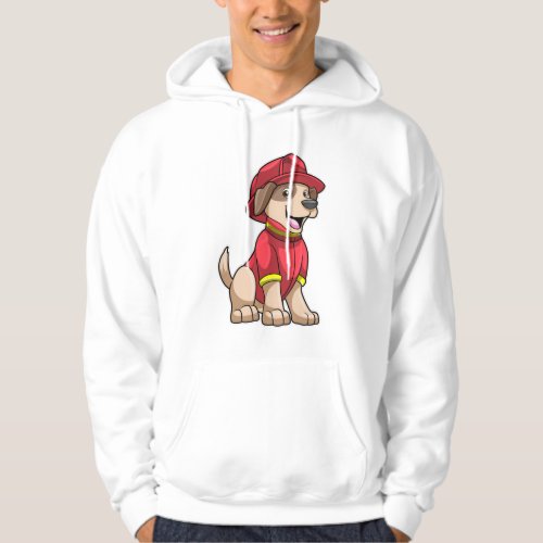 Dog as Firefighter with Fire helmet Hoodie