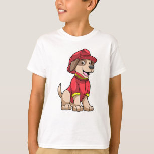 Dog as Firefighter with Fire helmet T-Shirt