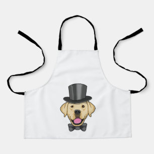 Dog as Groom with Bow Apron