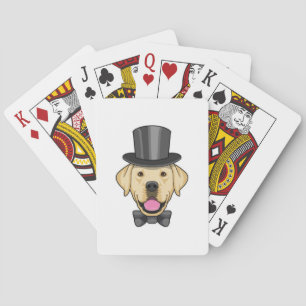 Dog as Groom with Bow Poker Cards