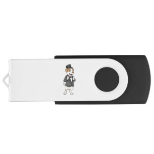 Dog as Groom with Ribbon Flash Drive