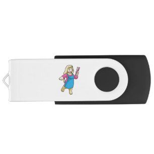 Dog as Hairdresser with Comb Flash Drive