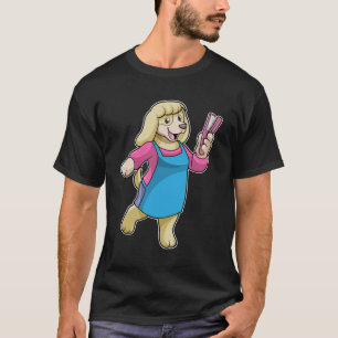 Dog as Hairdresser with Comb T-Shirt