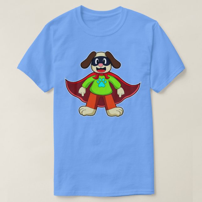 Dog as Hero with Mask T-Shirt (Design Front)