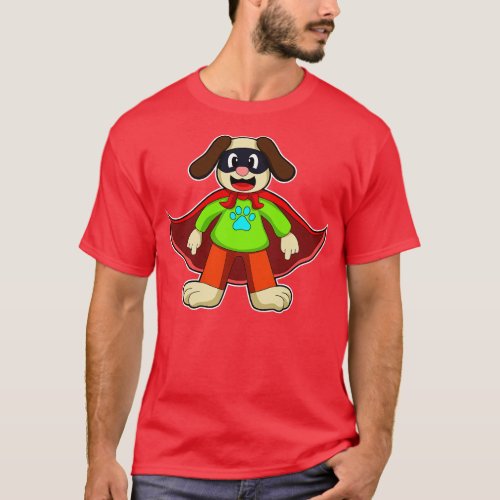 Dog as Hero with Mask T_Shirt