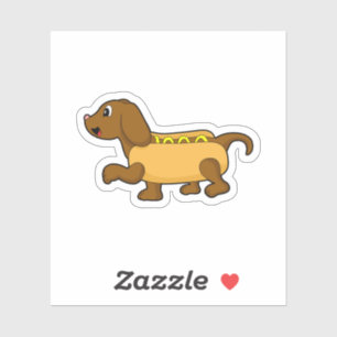 Dog as Hotdog Sticker