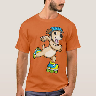 Dog as Inline Skater with Inline Skates and Helmet T-Shirt