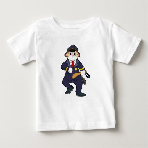 Dog as Police officer with Police uniform Baby T_Shirt