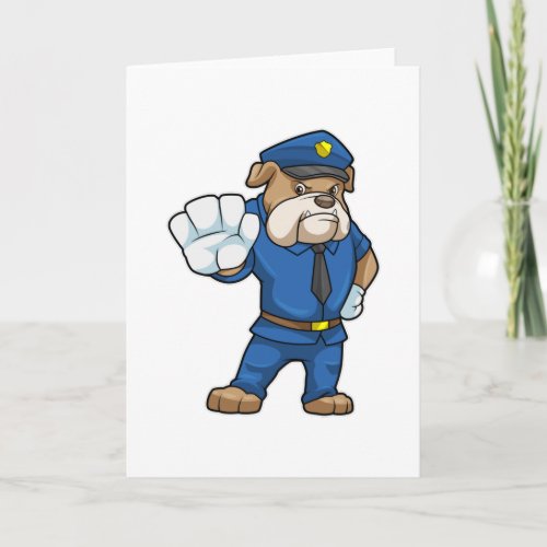 Dog as Police officer with Police uniform Card