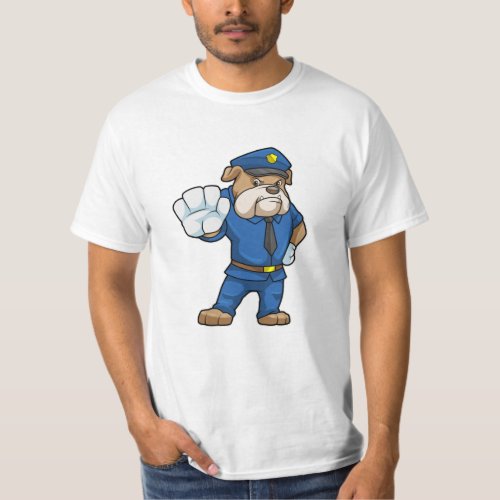 Dog as Police officer with Police uniform T_Shirt