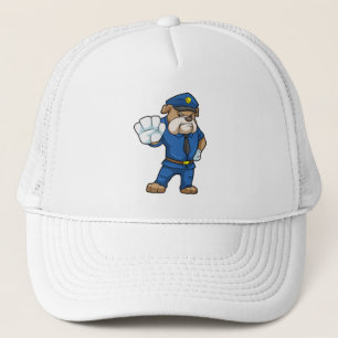 Dog as Police officer with Police uniform Trucker Hat