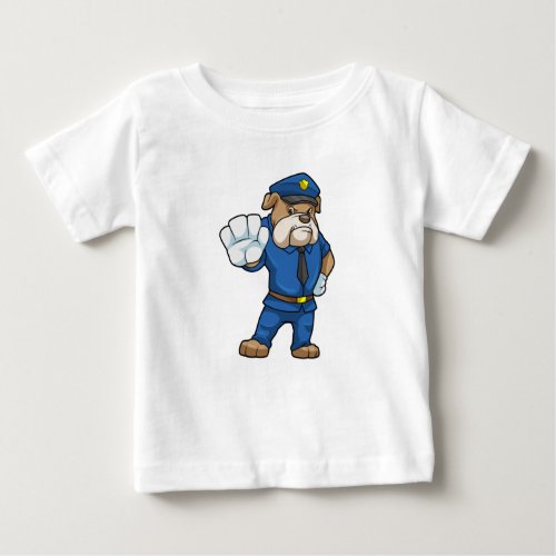 Dog as Police officer with Uniform Baby T_Shirt