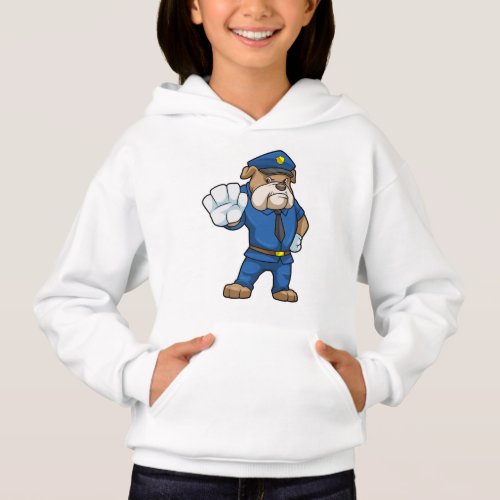 Dog as Police officer with Uniform Hoodie