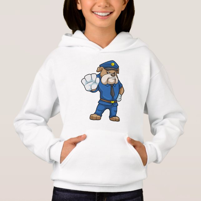Dog as Police officer with Uniform Hoodie (Front)