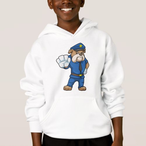 Dog as Police officer with Uniform Hoodie