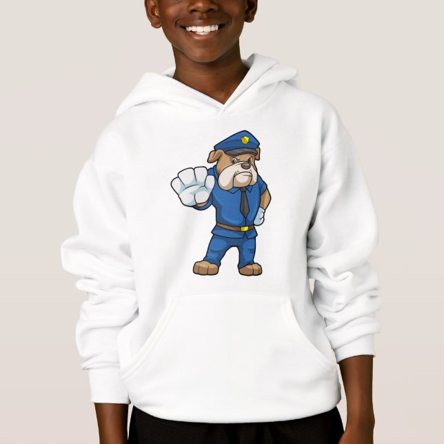 Dog as Police officer with Uniform Hoodie (Front)