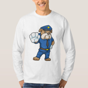 Dog as Police officer with Uniform T-Shirt