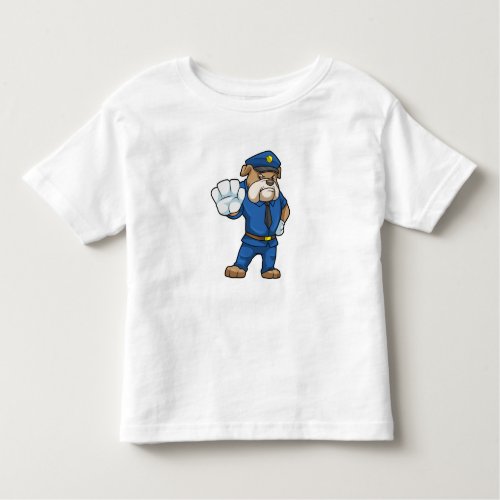 Dog as Police officer with Uniform Toddler T_shirt