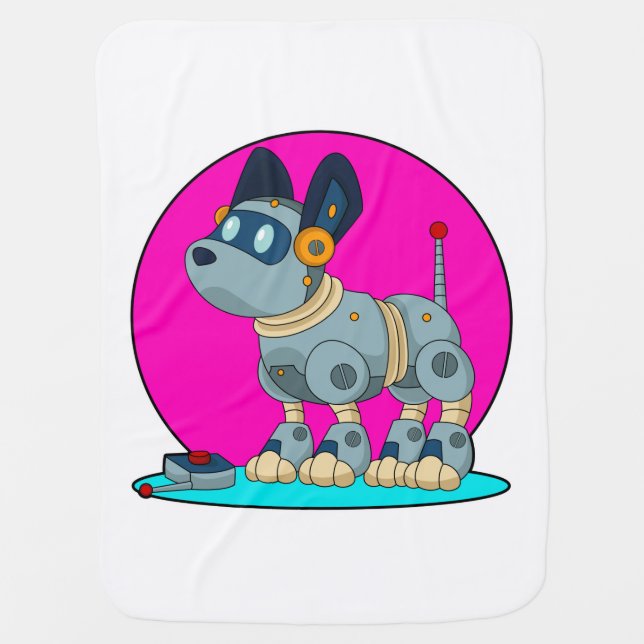 Dog as Robot Baby Blanket (Front)