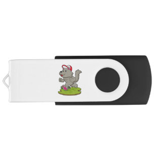 Dog as Runner with Cap Flash Drive
