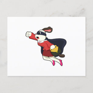 Dog as Secretary Superhero Postcard