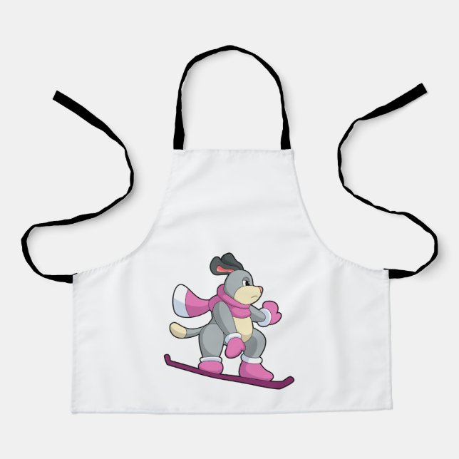 Dog as Snowboarder with Sonowboard Apron (Front)