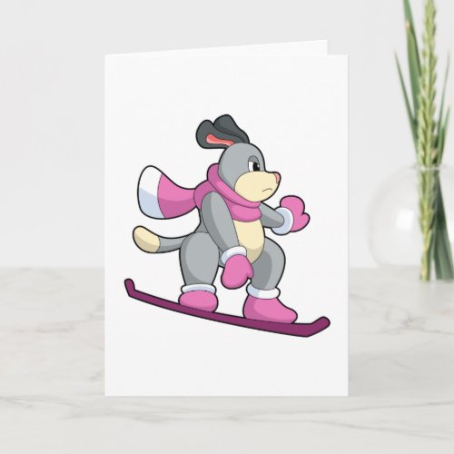 Dog as Snowboarder with Sonowboard Card